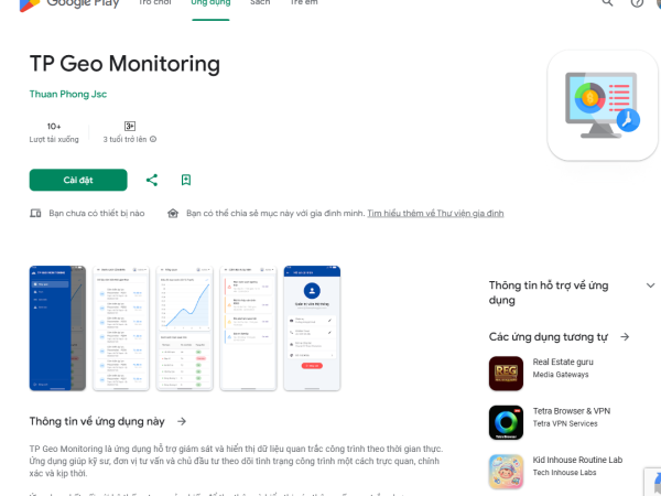 Phần mềm quan trắc địa kỹ thuật Mobile App – Theo Dõi Trên Điện Thoại